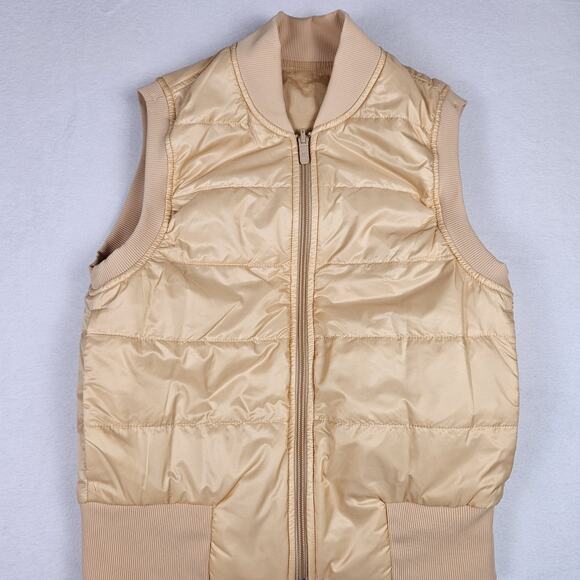 Lululemon Non-Stop Bomber Vest Reversible Womens 0 XS Puffer Gym Apricot Outdoor - Picture 6 of 16